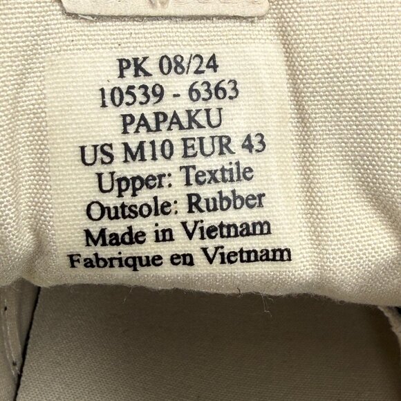 OluKai Papaku Chukka Boots Men 10.0 Dark Wood Canvas Leather Waterproof - Picture 13 of 14